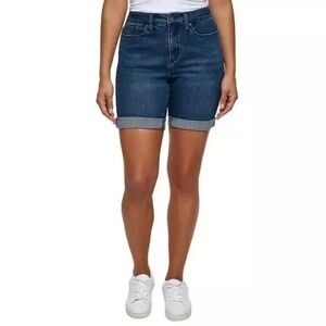 Women's DKNY Jeans Denim Cuffed Bermuda Shorts Size 10